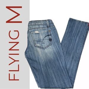 Flying M Women’s Distressed Low Rise‎ Skinny Jeans - Size 26